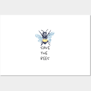 Save the Bees in watercolor Posters and Art